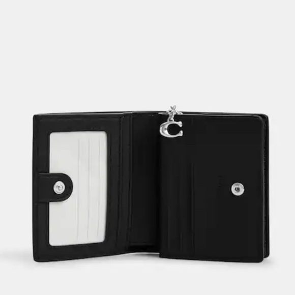 Coach Snap Wallet In Signature Canvas With Rose Print - Picture 2 of 3